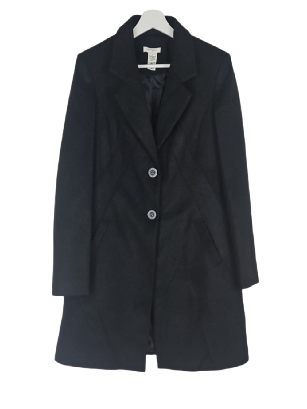 Vertigo Paris Black Mid Length Winter Coat  Designer Jacket Size *S